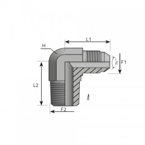 90° Adapter male JIC – male BSPT. (LMJ..MGK)