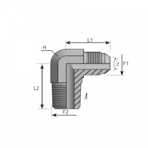 90° Adapter male JIC – male NPT. (LMJ..MN)