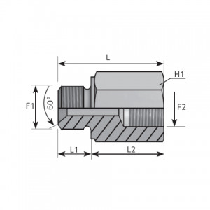 Adapter male BSPP – female BSPP. (APMFG)