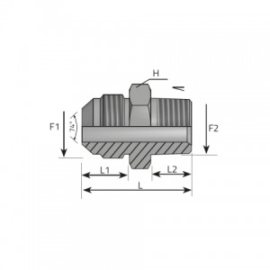 Adapter male JIC – male BSPT. (AMJ..MGK)