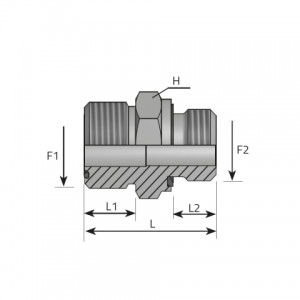 Adapter male ORFS – male BSPP form E. (AMO..MG..R)