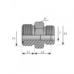 Adapter male ORFS – male DIN. (AMO..ME..L/S)