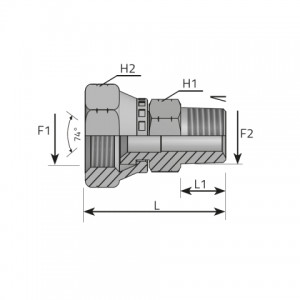 Adapter swivel female JIC – male NPT. (AFGJ..MN)