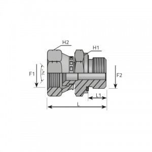 Adapter swivel female JIC – metric male form E. (AFGJ..MM.R)