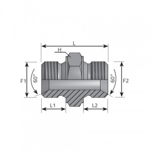 Adaptor male BSPP – male BSPP. (ANGG)