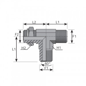 Adjustable Tee Adapter male BSPP – male BSPP. (TMG..MOG..B)