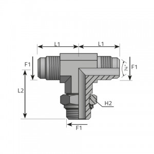 Branch Tee male JIC – male BSPP/O-ring and retaining seal. (TMJ.MOG.P)