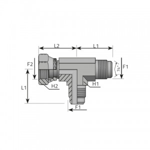 Branch Tee male JIC – swivel female JIC. (TMJ.FGJ.B)