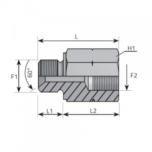 Metric male Adapter – metric female. (APMFM)