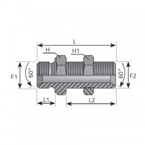 Metric straight bulkhead adaptor. (ANMM..P)