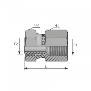 ORFS swivel nut – BSPP female. (AFGO..FFG)
