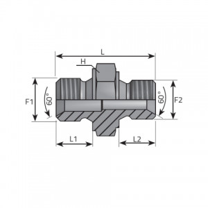 Reducing Adapter male BSPP – male BSPP. (ARGG)