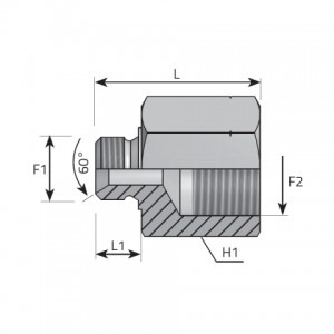 Reducing Adapter metric male – metric female. (ARMFLM)