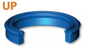 Rod and piston seal with symmetric lips (UP)