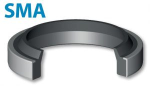 Rod wiper with external metal cage (SMA)