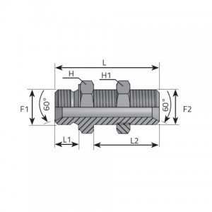 Straight bulkhead adaptor BSPP. (ANGG..P)