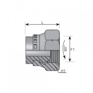 Swivel metric female Plug. (ATFM)