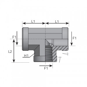 Tee fixed female Adapter NPT. (TFFN)