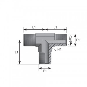 Tee male Adapter BSPP. (TMG)