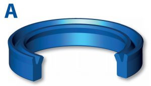 Манжета цилиндрического отбойника с ассиметрическими губками (A)
