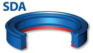 Полукомпактная манжета цилиндрического отбойника с двойной губкой и кольцом (SDA)