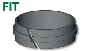 ”T” shape split rod guide ring (FIT)
