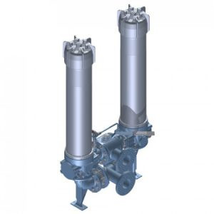  In-line duplex filters, working pressure 16 bar (232 psi), flow rates up to 1200 l/min. (LMD 951)