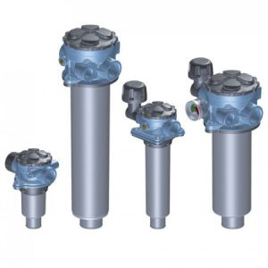  Tank mounted return filter with oil flow external to internal filtering element. Working pressure 8 bar (116 psi), flow rates up to 300 l/min. (MPT)