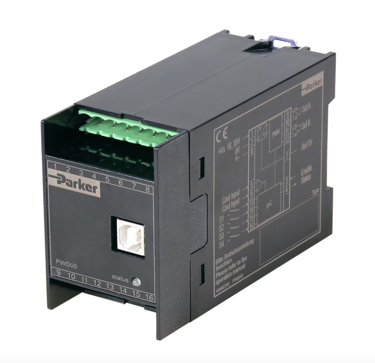 Parker Hannifin M6d43359ba1ca4b8162a5e04cea5a764d3 E-Module for Proportional Directional Control Valves - Series PWD00A-400