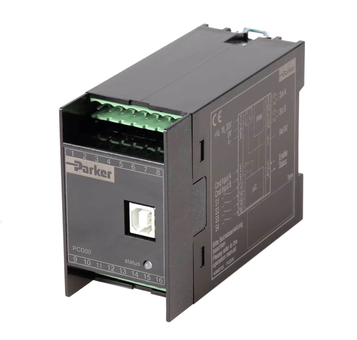 Parker Hannifin M6d43359ba1ca4b8162a5e04cea5a764d3 E-Module for Proportional Pressure/Flow Control Valves - Series PCD00A-400