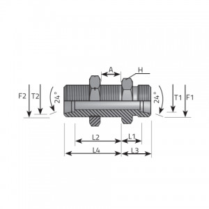 Vitillo Din Fittings Bulkhead connection. (APPME..LS)