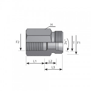 Vitillo Din Fittings Bulkhead connection form E. (AME..LSFFM)