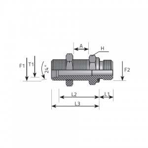 Vitillo Din Fittings Bulkhead connection form E. (APPME..LSMG..EL)