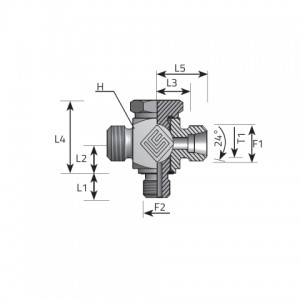 Vitillo Din Fittings Double orientable fitting. (TME..LSBFG..P)