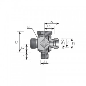 Vitillo Din Fittings Double orientable fitting. (TME..LSBFM..P)