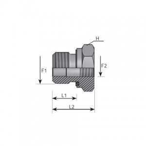 Vitillo Din Fittings Male-female stud adapter packing ring. (ARMG..ELFFG..)