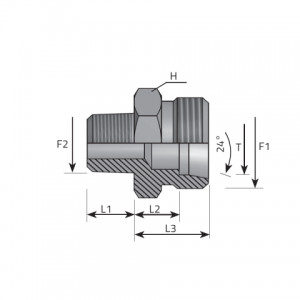 Vitillo Din Fittings Male stud coupling. (AME..LSMGK..)