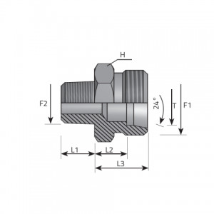 Vitillo Din Fittings Male stud coupling. (AME..LSMMK..)