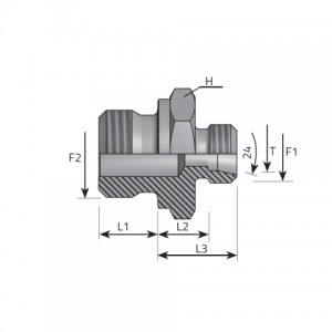 Vitillo Din Fittings Male stud coupling form B DIN 3852. (AME..LSMG)
