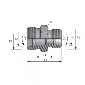 Vitillo Din Fittings Reduced straight coupling. (AME….LS)
