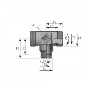 Vitillo Din Fittings Reduced tee. (TME..LSP)