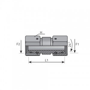 Vitillo Din Fittings Straight coupling with O-ring. (AFE..LS)