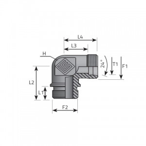 Vitillo Din Fittings Stud elbow form B DIN 3852. (LME..LSMG..)