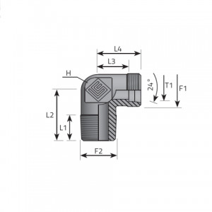 Vitillo Din Fittings Stud elbow. (LME..LSMMK..)