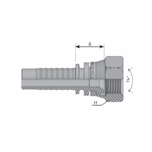 Vitillo Press Fittings JIC 37° female. (FDJ)