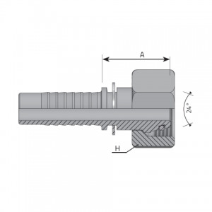 Vitillo Press Fittings Metric female 24° cone S-type. (FE S)