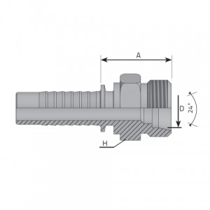 Vitillo Press Fittings Metric male 24° cone (french type). (ME F)