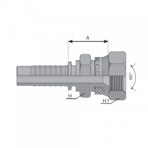 Vitillo Press Fittings TOYOTA style female swivel (cone 60°). (FDT)